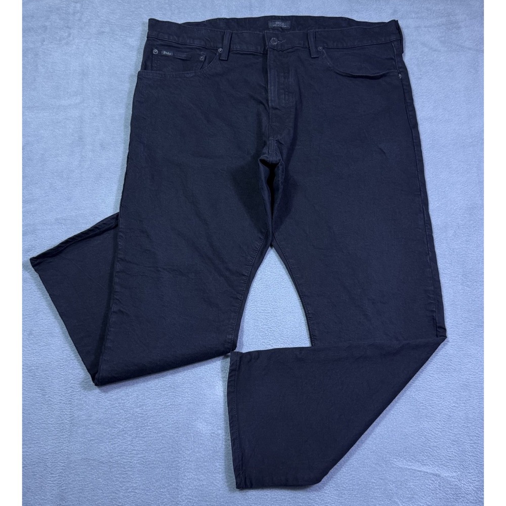 Polo Ralph Lauren Jeans Mens 38x30 Hampton Relaxed Straight Black Normcore USA